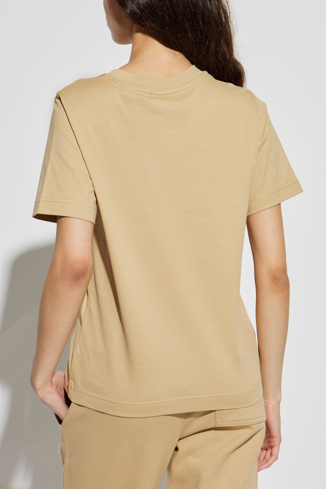 Burberry logo-embroidered T-shirt | Neutrals | FARFETCH